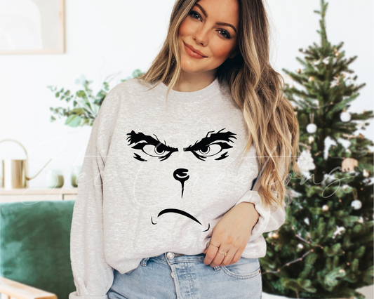 Grinch Face Sweatshirt