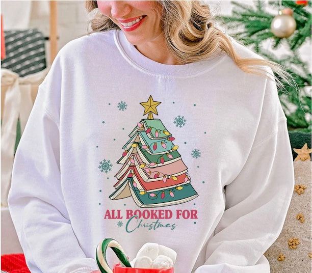 All Booked for Christmas Sweatshirt