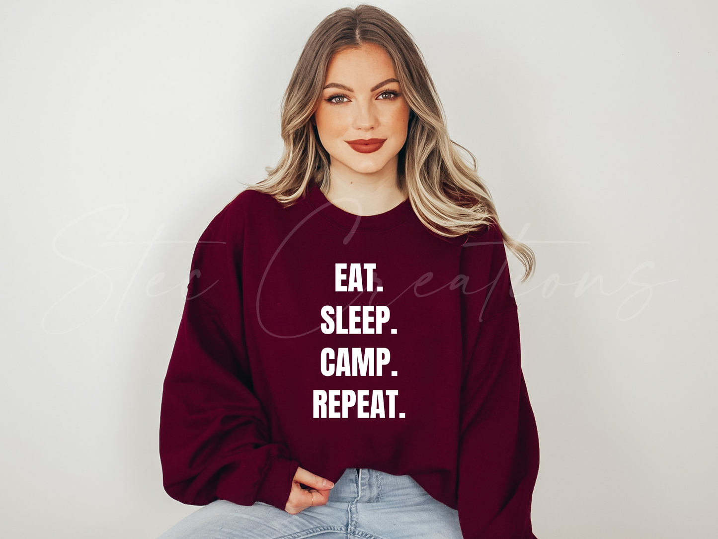 Eat. Sleep. Camp. Repeat Sweater