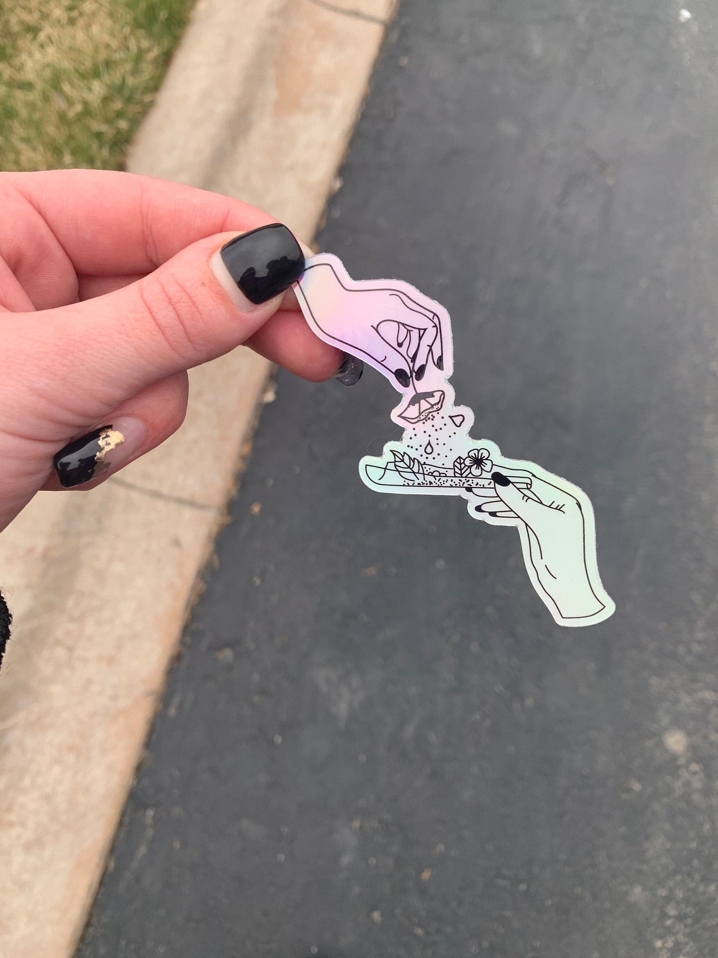 Holographic Flower Joint Sticker