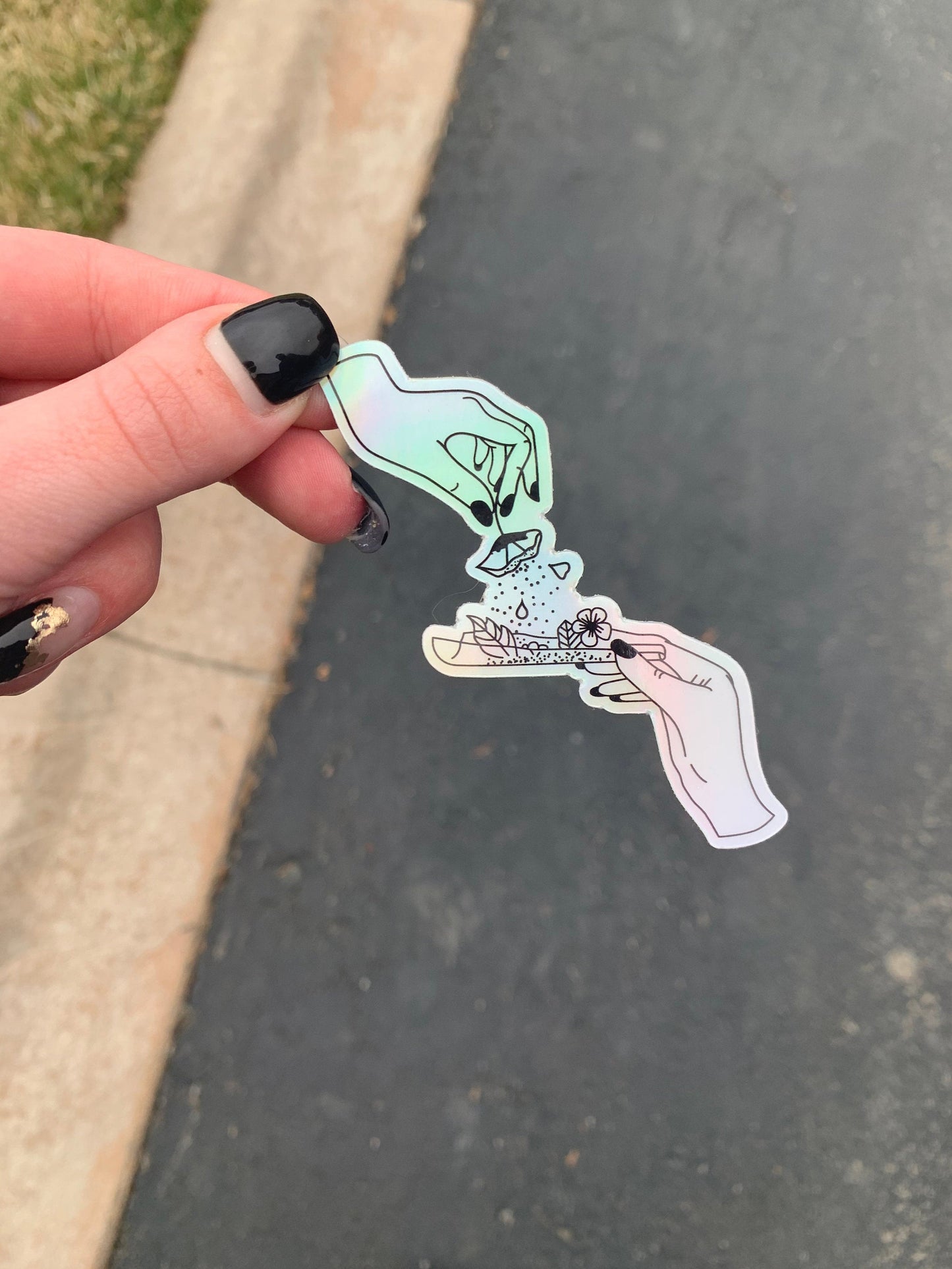 Holographic Flower Joint Sticker