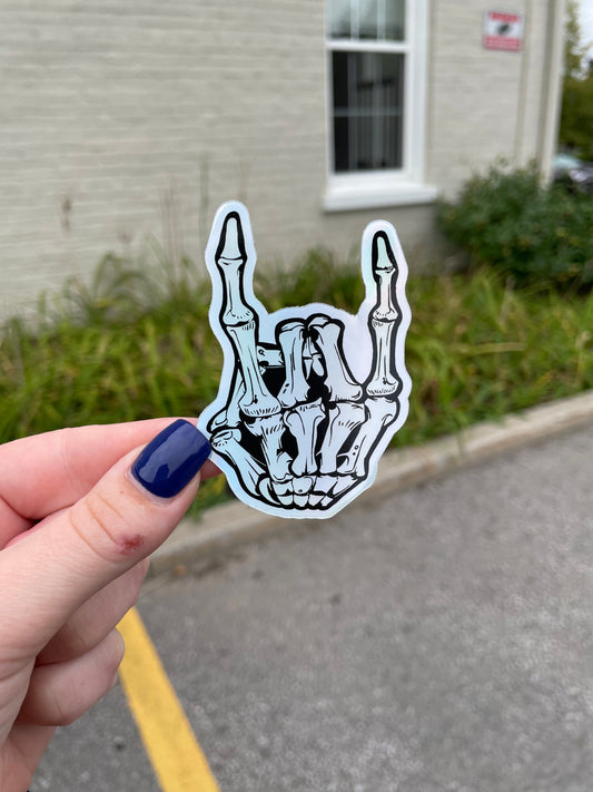 Holographic Skeleton Hand Sticker