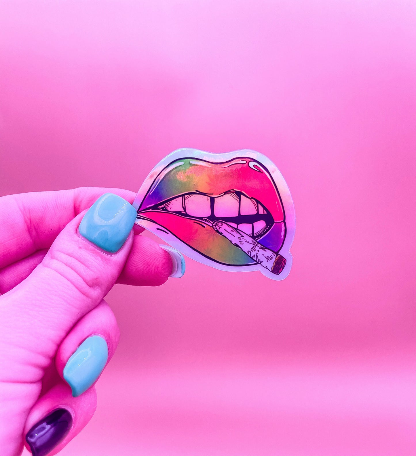 Holographic Smoking Sticker